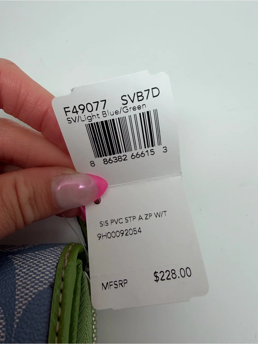 Y2K Coach Blue and Green Wallet